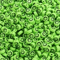 7mm grasgrüne Acryl-Smiley-Perlen, flach und rund, für DIY-Armbänder und Basteln - Ca. 100 Stk/Packung / Grün