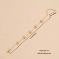 Détails du bracelet en acier inoxydable doré avec étoiles, lune et mesures précises - 8# Bracelet Étoile Lune