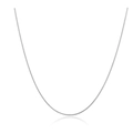 Minimalist silver 1mm snake bone chain necklace in polished stainless steel finish - 1MM Steel: 39cm