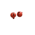 Red 14mm candy-colored metal bells for pet collars and DIY keychain accessories - Orange