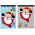 Size chart for Santa Claus Christmas window stickers with 20x30cm layout dimensions - BQ305 Santa Peeking