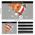 Christmas cartoon reindeer window sticker with snowflake patterns and 40x65cm size specs - Cartoon Reindeer & Snowflakes (40*65cm)