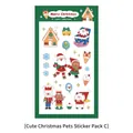 Adesivi natalizi carini in PET con Babbo Natale e pan di zenzero per decorazioni DIY - Adesivi Animali di Natale C