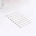 Silver ball head pins for jewelry making, 9 pieces of DIY metal beaded needles - 1.8mm Ball Pin 0.6x12mm / White Gold