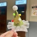 Green Christmas Tree Hat with Tulle Skirt