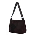 Black mesh beach tote bag for kids with adjustable shoulder strap and white buckles - Pure Black Shoulder Mesh Bag 20x24x8cm