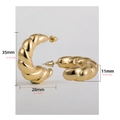 35mm Vintage Twisted Hoop (22215_8)