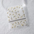 Stickers à ongles motif magnolia TS-2888 avec fleurs gaufrées et style floral chinois vintage - Magnolia Sans Défaut - Nouveau Relief (TS-2888)