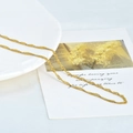 Minimalist 18k gold plated titanium steel twist chain necklace on ceramic plate - Twisted Rope Chain (X270) / Gold