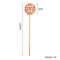 Rose gold disco mirror ball cake topper with natural wooden stick for party decor - 3cm with Wooden Stick / Champagne Gold