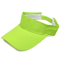 Neon lime green cotton sun visor hat with adjustable velcro strap for outdoor sports - Grass Green