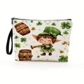Pochette trucchi per San Patrizio con elfo che suona il flauto e trifogli verdi - Elfo Che Suona Il Flauto (Stile 2)