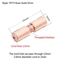 Rose gold 15mm screw clasp for pearl necklaces, DIY silver jewelry connector detail - YP73-5mm / Rose Gold