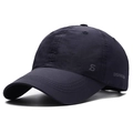 Gorra deportiva ligera secado rápido gris oscuro con bordado DISANGSA lateral - Ajustable / Azul marino