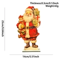 Detailed size specifications for vintage wooden Santa Claus tabletop decoration - Oil Painting Santa Claus