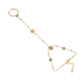 Bracciale anello bohémien in oro acciaio inox con perline turchesi e ciondoli albero - Stile Albero della Vita e Stella (3#)