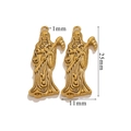 18K gold plated stainless steel grim reaper pendant measuring 25mm height and 11mm width - Gold-25mm