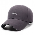 Dark greyish-purple FARD embroidered baseball cap with branded webbing detail on the brim - Dark Gray