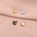Mini shell pendants in gold, silver, black, and rose gold for DIY jewelry designs - Scallop (4#)