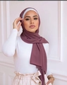 Atmungsaktives lila Chiffon-Kopftuch für Damen mit weicher, leichter Stoffstruktur - 180*70cm / Dunkles Altrosa