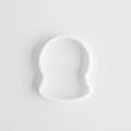 White plastic 3D Christmas snow globe cookie cutter for festive baking and fondant - Crystal Ball Cutter Mold
