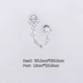 8# Croix Cœur Chaîne (Argent) Seule/Tige 0.8mm