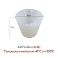 Silikonform für Eisberg-Kerzen und DIY-Handwerk, hitzebeständig 85x75mm weiße Trichterform - Großer Einzelner Eisberg (YT-08)
