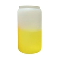 Sublimations 12oz Milchglasbecher mit gelbem Farbverlauf und einem Deckel aus Bambus - 16OZ Kaltwechsel - Gelb