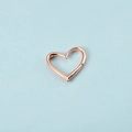 Chiusura a cuore in oro rosa lucido per collane fai-da-te e creazione di gioielli - Ciondolo a Cuore Singolo Oro Rosa