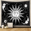 Detail of mystical sun and moon tapestry with fine fabric texture and celestial patterns - 73*95CM / GT116360/Short Plush