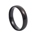 Minimalist 2mm black stainless steel dome ring with a smooth polished finish - US 6 / 4mm / Black