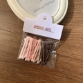 Pink and brown gradient acetate hair clips in a professional carded package - Triangle / 10 Pieces Pack / Brown