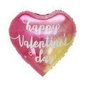 Pink and yellow gradient heart foil balloon with white Happy Valentine's Day script - 18 Inch Heart Colorful Magic Valentine TX133