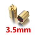 Terminal de cordón de acero inoxidable chapado en oro 18K con 3,5 mm de diámetro interior - Diámetro Interior 3.5mm / Dorado
