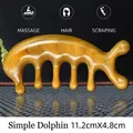 Handgefertigter Delfin-Holzkamm aus Sandelholz für eine therapeutische Kopfmassage - Minimalistischer Delfin-massagekamm Aus Grünem Sandelholz