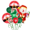 Christmas Santa Claus balloon set with star and Ho Ho Ho red green festive decorations - Christmas Gift Santa