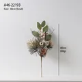 Small 40cm Christmas pick featuring pine needles, eucalyptus leaves, and gold decor - Eucalyptus Pine Cone Pick Small