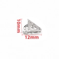 Hollow stainless steel cone bead cap for DIY jewelry making in silver finish 12mm - Long Trumpet Bead Cap 10x12mm