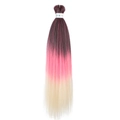 Extensions Easy Braids 26 pouces avec dégradé ombré du bordeaux au rose et blanc crème - Ombré Bourgogne vers Rose vers Blanc (FR-22)