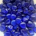 Bulk pack of deep blue cat eye stone heart beads for DIY jewelry making and crafts - Dark Blue Cat Eye
