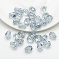 8x10mm light blue skull-shaped faceted crystal beads for DIY Halloween jewelry making - Light Blue Grey