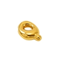 Pendentif lettre Q bulle plaqué or poli en acier inoxydable durable - Lettre Q (Style Q)
