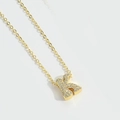 Luxury gold initial K pendant necklace with sparkling zircon crystals on o-chain - Letter K