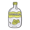 Cute green vodka bottle enamel pin with small yellow fish and bubbles cartoon badge - XZ9047-Vodka Bottle
