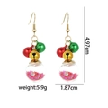 Christmas drop earrings with colorful bells and star-filled glass ball charms - Bell Ball Earrings