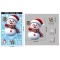 Christmas window sticker size chart showing gingerbread man and snowman static decals - Single Sheet BQ486 Snowman