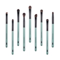 9-piece professional green handle makeup brush set with animal hair for eye makeup - 9Pcs Eye Brush Set Pearl Blue