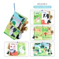 Farm animals baby cloth book with 3D textured tails for early sensory learning - Ranch Animals Style (NO.JL568-4)