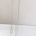 Macro di una catena a serpente argento con chiusura a moschettone di sicurezza - 45cm/1.1mm / Argento