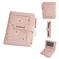 Pink Baellerry bifold wallet with cute bear print and multiple card slots - Pink